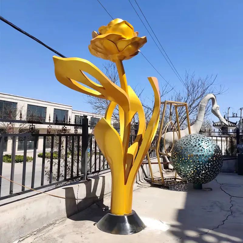 剪影月季花雕塑 噴水園林花朵雕塑 餐飲店花卉雕塑 剪影月季花雕塑 噴水園林花朵雕塑 餐飲店花卉雕塑