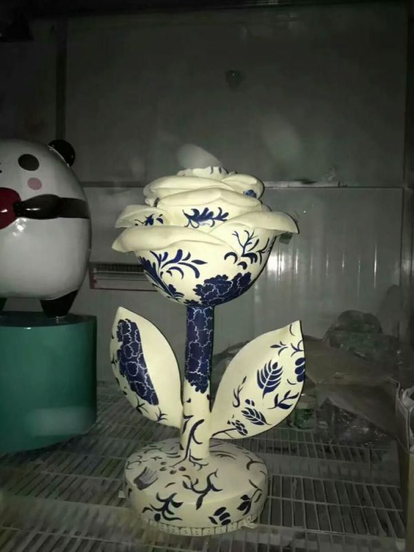 村口玫瑰雕塑 啞光景觀擺件 公園雕塑 村口玫瑰雕塑 啞光景觀擺件 公園雕塑
