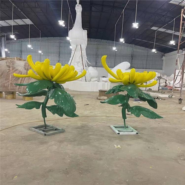 菊花雕塑制造，歐式風格，創(chuàng)意菊花雕塑定價