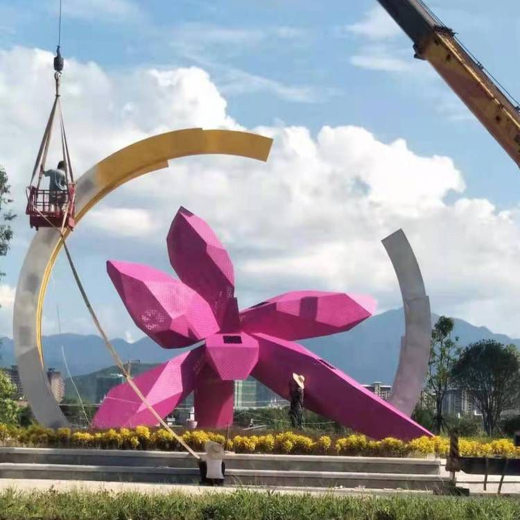 彩繪蘭花雕塑 電鍍現(xiàn)代玉蘭花雕塑 公園雕塑 彩繪蘭花雕塑 電鍍現(xiàn)代玉蘭花雕塑 公園雕塑