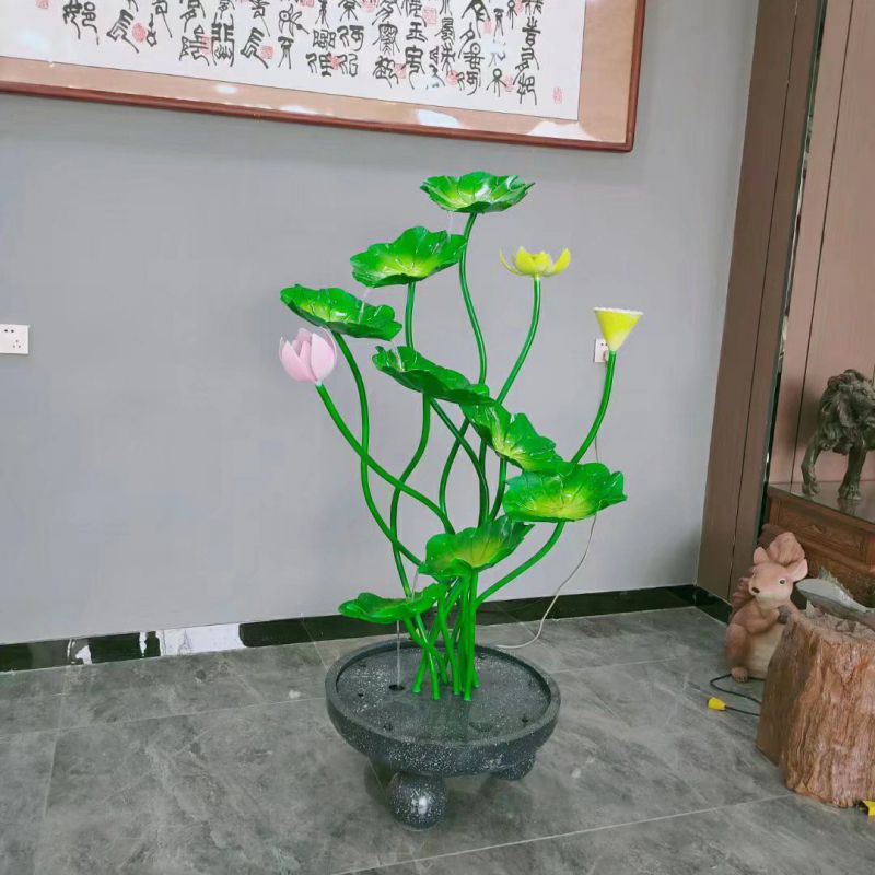 荷花雕塑異型優(yōu)選，城市裝飾，展示荷花雕塑定做