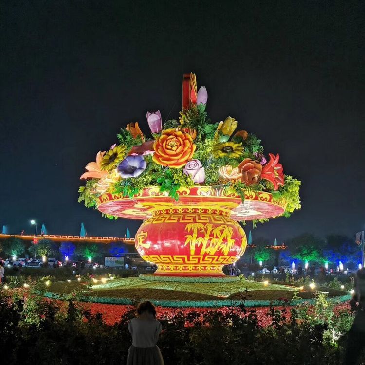 大型花籃雕塑公司，花園小品，城市花籃雕塑常用